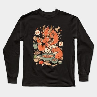 Dragon Dynasty Diner, Chinese Cartoon Style Long Sleeve T-Shirt